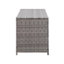 Garden Storage Box Grey 120X50X60 Cm Poly Rattan