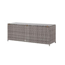 Garden Storage Box Grey 120X50X60 Cm Poly Rattan