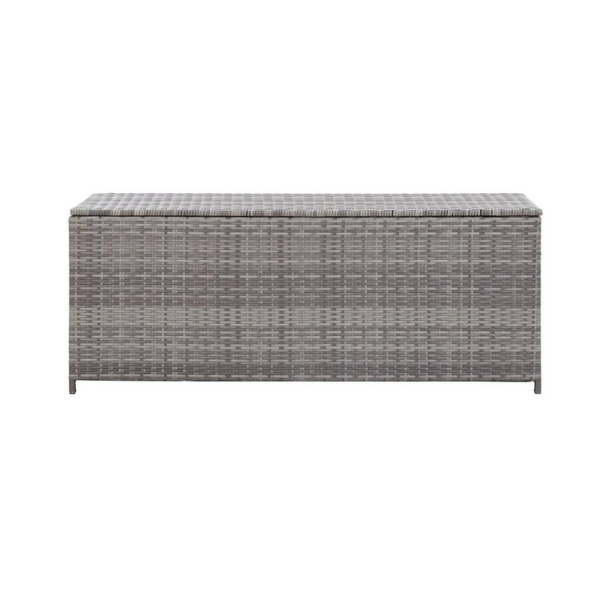 Garden Storage Box Grey 150X50X60 Cm Poly Rattan