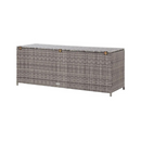 Garden Storage Box Grey 150X50X60 Cm Poly Rattan