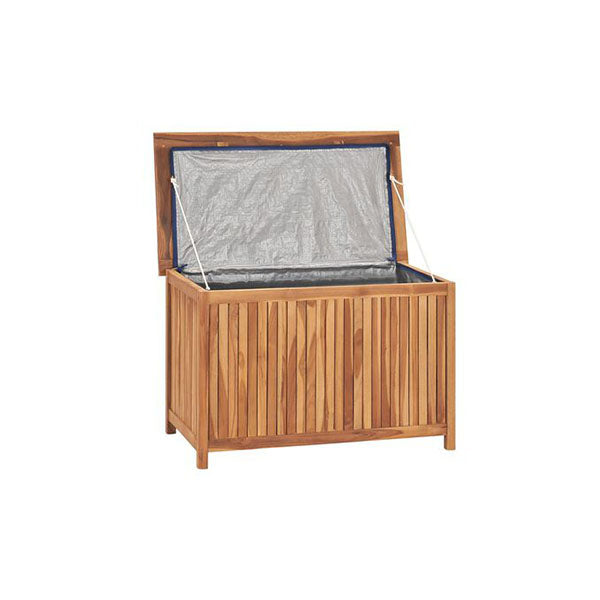 Garden Storage Box Solid Teak Wood 90 X 50 X 58 Cm