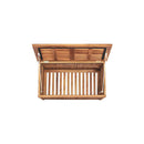 Garden Storage Box Solid Teak Wood 90 X 50 X 58 Cm