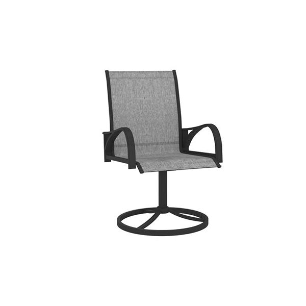 Garden Swivel Chairs 2 Pcs Textilene And Steel Grey