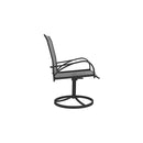 Garden Swivel Chairs 2 Pcs Textilene And Steel Grey