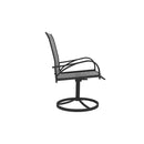 Garden Swivel Chairs 2 Pcs Textilene And Steel Grey
