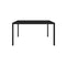 Garden Table 130 X 130 X 72 Cm Black Steel And Glass