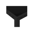 Garden Table 130 X 130 X 72 Cm Black Steel And Glass