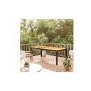 Garden Table 190 X 90 X 75 Cm Poly Rattan And Acacia Wood Black