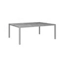 Garden Table 200 X 150 X 75 Cm Acacia Wood And Poly Rattan Black