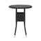 Garden Table 60 X 75 Cm Tempered Glass And Poly Rattan Black