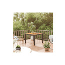 Garden Table 90 X 90 X 75 Cm Poly Rattan And Acacia Wood Black