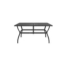 Garden Table Anthracite 140 X 80 X 72 Cm Steel