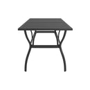 Garden Table Anthracite 140 X 80 X 72 Cm Steel