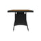 Garden Table Black 160X70X72 Cm Poly Rattan & Solid Acacia Wood