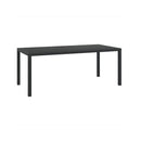 Garden Table Black 185X90X74 Cm Aluminium And Wpc