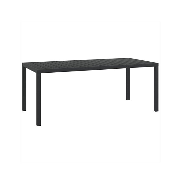 Garden Table Black 185X90X74 Cm Aluminium And Wpc