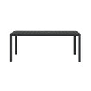 Garden Table Black 185X90X74 Cm Aluminium And Wpc