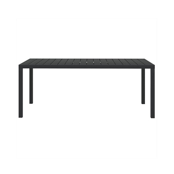 Garden Table Black 185X90X74 Cm Aluminium And Wpc