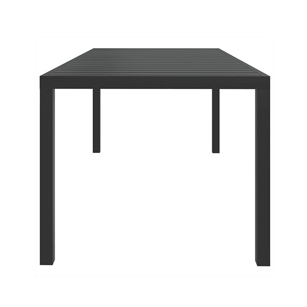 Garden Table Black 185X90X74 Cm Aluminium And Wpc