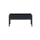 Garden Table Black 75 X 40 X 37 Cm Poly Rattan