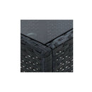 Garden Table Black 75 X 40 X 37 Cm Poly Rattan