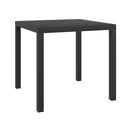 Garden Table Black 80 X 80 X 74 Cm Aluminum And Wpc