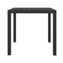 Garden Table Black 80 X 80 X 74 Cm Aluminum And Wpc
