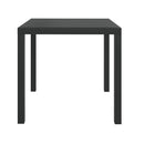 Garden Table Black 80 X 80 X 74 Cm Aluminum And Wpc