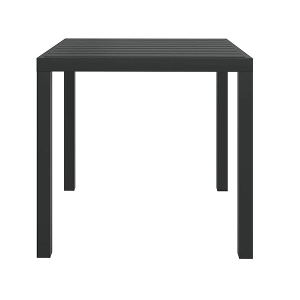 Garden Table Black 80 X 80 X 74 Cm Aluminum And Wpc