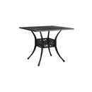 Garden Table Black 90 X 90 X 73 Cm Cast Aluminium