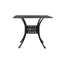 Garden Table Black 90 X 90 X 73 Cm Cast Aluminium