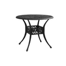 Garden Table Black 90 X 90 X 74 Cm Cast Aluminium