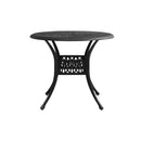 Garden Table Black 90 X 90 X 74 Cm Cast Aluminium