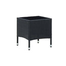 Garden Table Black Poly Rattan 40 X 40 X 45 Cm