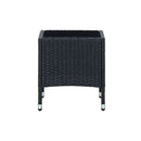 Garden Table Black Poly Rattan 40 X 40 X 45 Cm