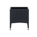 Garden Table Black Poly Rattan 40 X 40 X 45 Cm