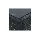 Garden Table Black Poly Rattan 40 X 40 X 45 Cm