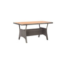 Garden Table Grey 120 X 70 X 66 Cm Solid Acacia Wood