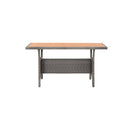 Garden Table Grey 120 X 70 X 66 Cm Solid Acacia Wood