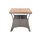 Garden Table Grey 120 X 70 X 66 Cm Solid Acacia Wood