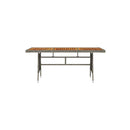 Garden Table Grey 160 X 70 X 72 Cm Poly Rattan