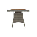 Garden Table Grey 160 X 70 X 72 Cm Poly Rattan