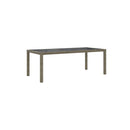 Garden Table Grey 190 X 90 X 75 Cm Tempered Glass And Poly Rattan