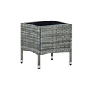 Garden Table Grey 40 X 40 X 45 Cm Poly Rattan