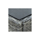 Garden Table Grey 40 X 40 X 45 Cm Poly Rattan