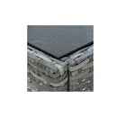 Garden Table Grey 75 X 40 X 37 Cm Poly Rattan