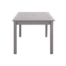 Garden Table Grey Wash 200 X 90 X 74 Cm Solid Acacia Wood
