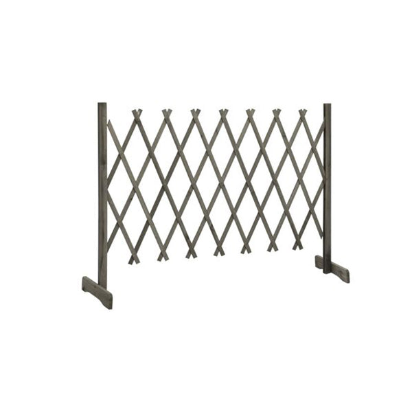 Garden Trellis Fence Grey 150 X 80 Cm Solid Firwood