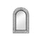 Garden Wall Mirror Arched Black