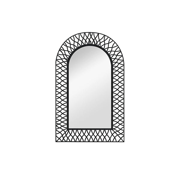 Garden Wall Mirror Arched Black